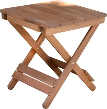 Приставной столик - Небольшие Складные столики для Веранды, веранды, Места для костра, вечеринки на заднем дворе или барбекю, Изготовленные из твердой древесины, Столешница чайного столика Торцевая