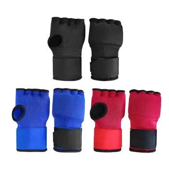 Боксерские внутренние перчатки, обертывания для рук на полпальца, Дышащая защитная обертка для запястий, обертывания для спарринга ММА Санда Тхэквондо, кикбоксинга