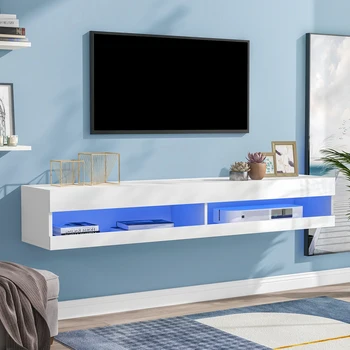 Роскошный шкаф для телевизора со светодиодной подсветкой 1,4 м, современная минималистичная подставка для телевизора со светодиодной подсветкой, мебель для гостиной, стол для телевизора, предметы домашнего обихода