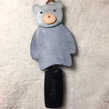 Милый медведь форма кожаного ремесла высечки брелок сумка нож плесень ручной перфоратор набор инструментов