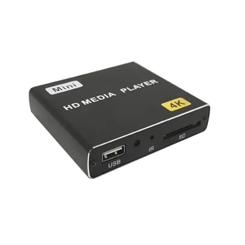 HDD Мультимедийный медиаплеер для рекламы TV Box Поддерживает 4K Full HD 1080P HDMI-совместимый AV-выход MKV H.264 USB-диск SD-карта
